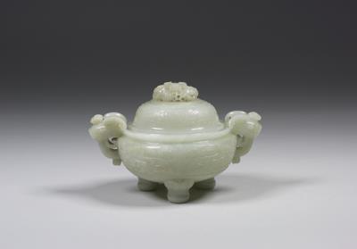 图片[3]-Jade incense burner with animal-mask pattern, Qing dynasty (1644-1911)-China Archive